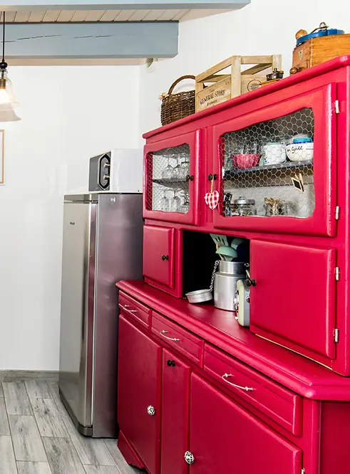 Terrasse et devanture du gîte