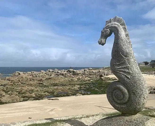 Hippocampe en pierre